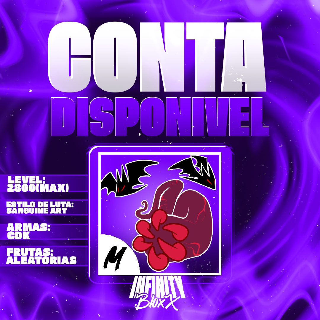 🩸 CONTA COM SANGUINE ART + CDK + Level Maximo